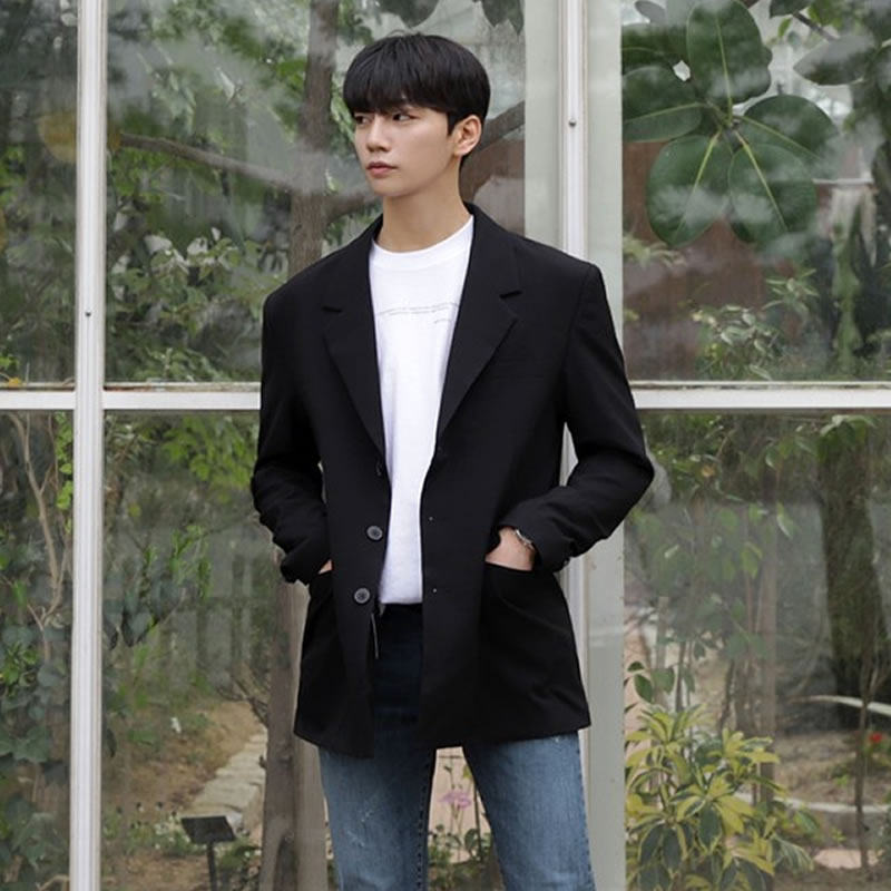 夏季薄款港风西装外套单件上衣复古西服