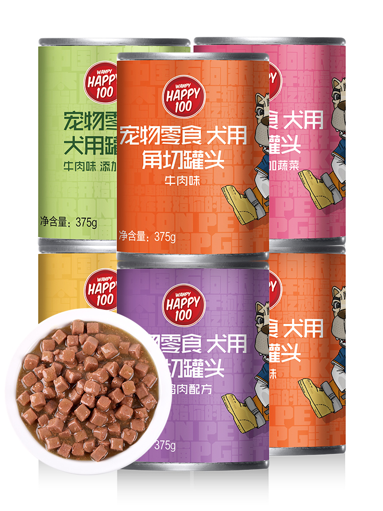 罐头顽皮顽皮狗狗狗375g6罐成犬幼犬宠物营养狗零食