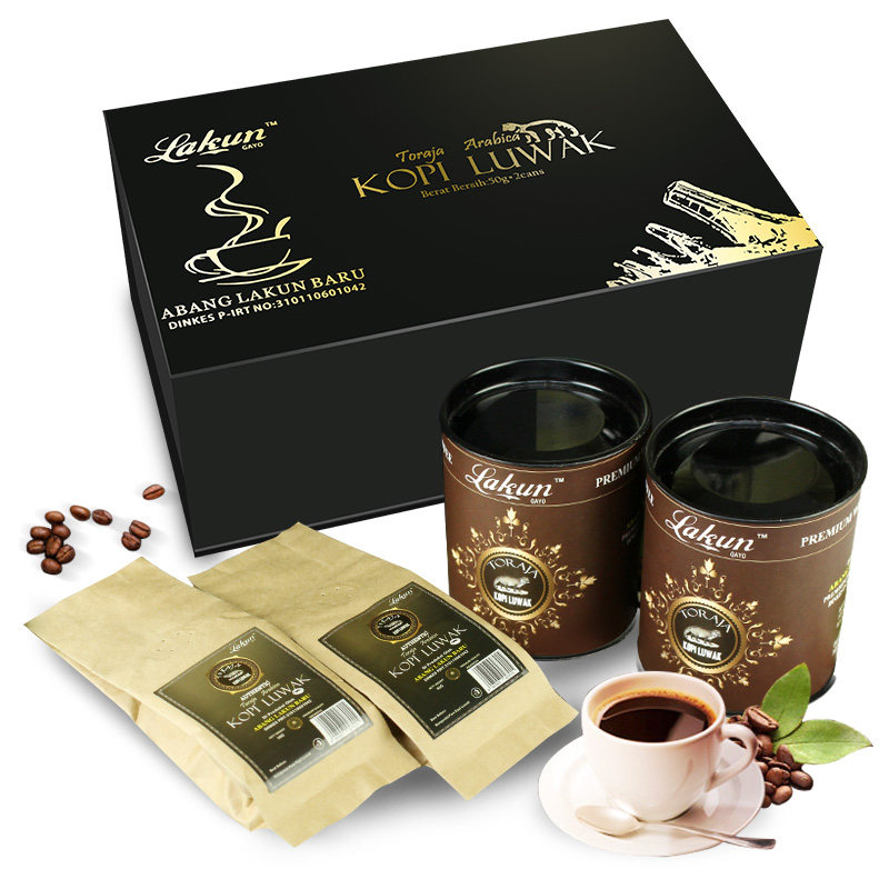 顺丰发货印尼原装进口正品luwak猫屎咖啡豆现磨咖啡粉礼盒装送礼