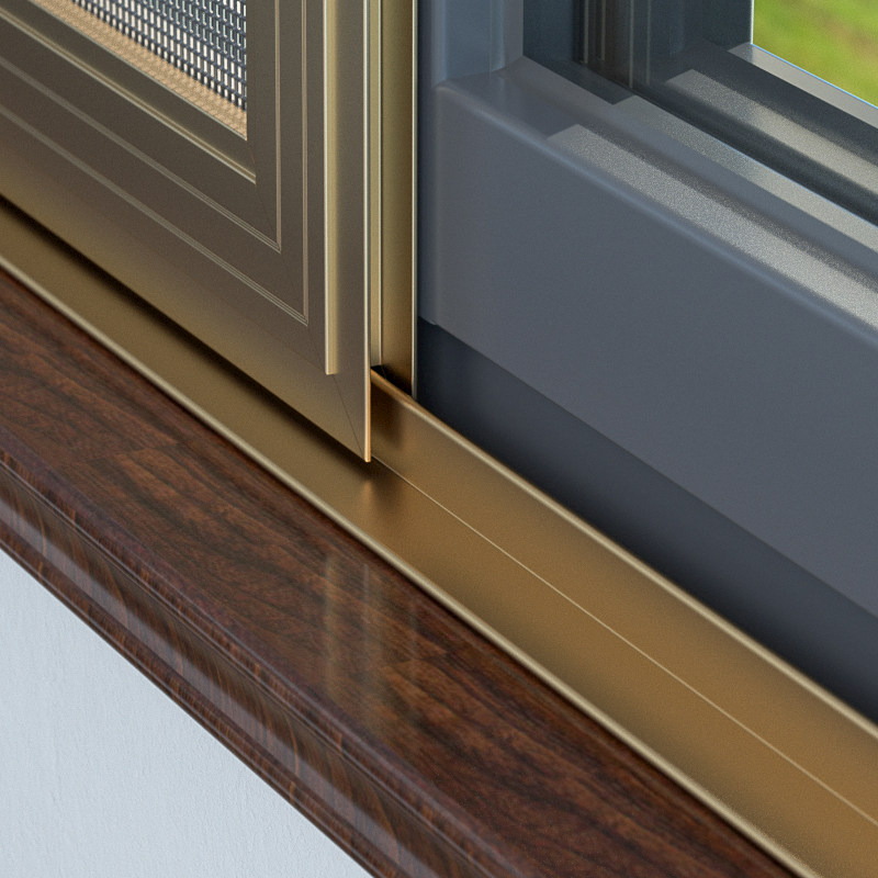 纱窗轨道加装沙窗铝合金门窗配件铝材滑动导轨纱窗