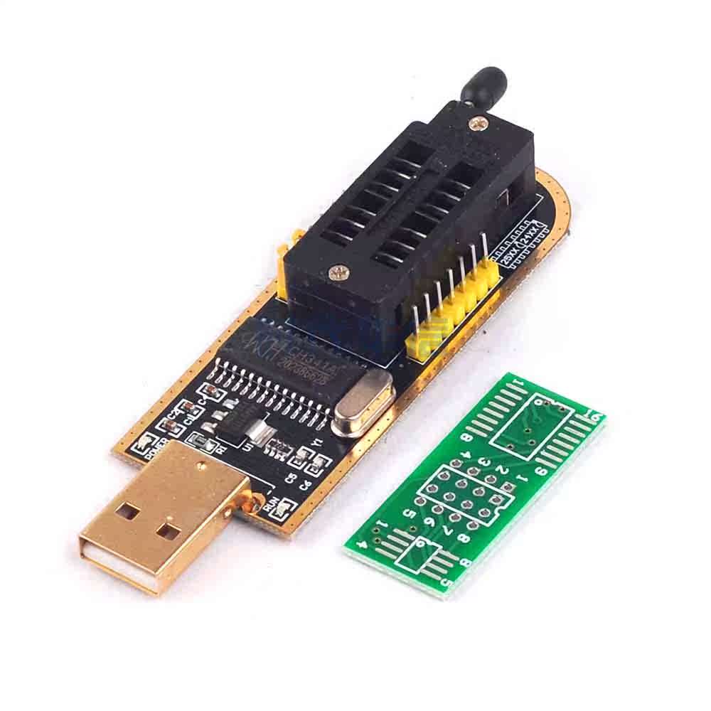 土豪金 ch341a编程器 usb 主板路由液晶 bios flash 24 25 烧录器