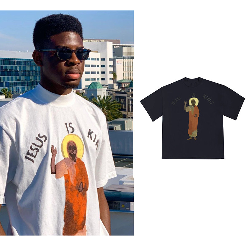 jesusisking侃爷短袖恤男潮牌潮流ins宽松高街kanyet恤