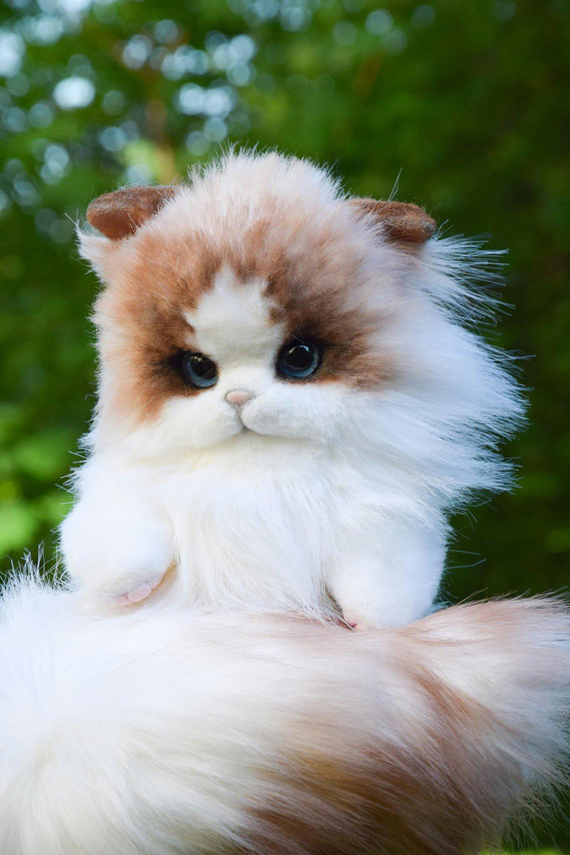 现货猫奴必入俄罗斯手作艺术家布偶猫毛绒玩具bjd娃娃毛绒布艺类玩具