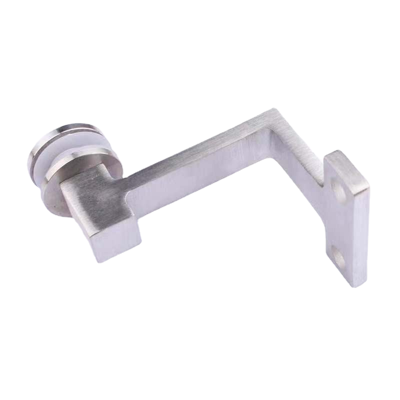 不锈钢立柱配件玻璃铸造七字实心挂件栏杆玻璃夹