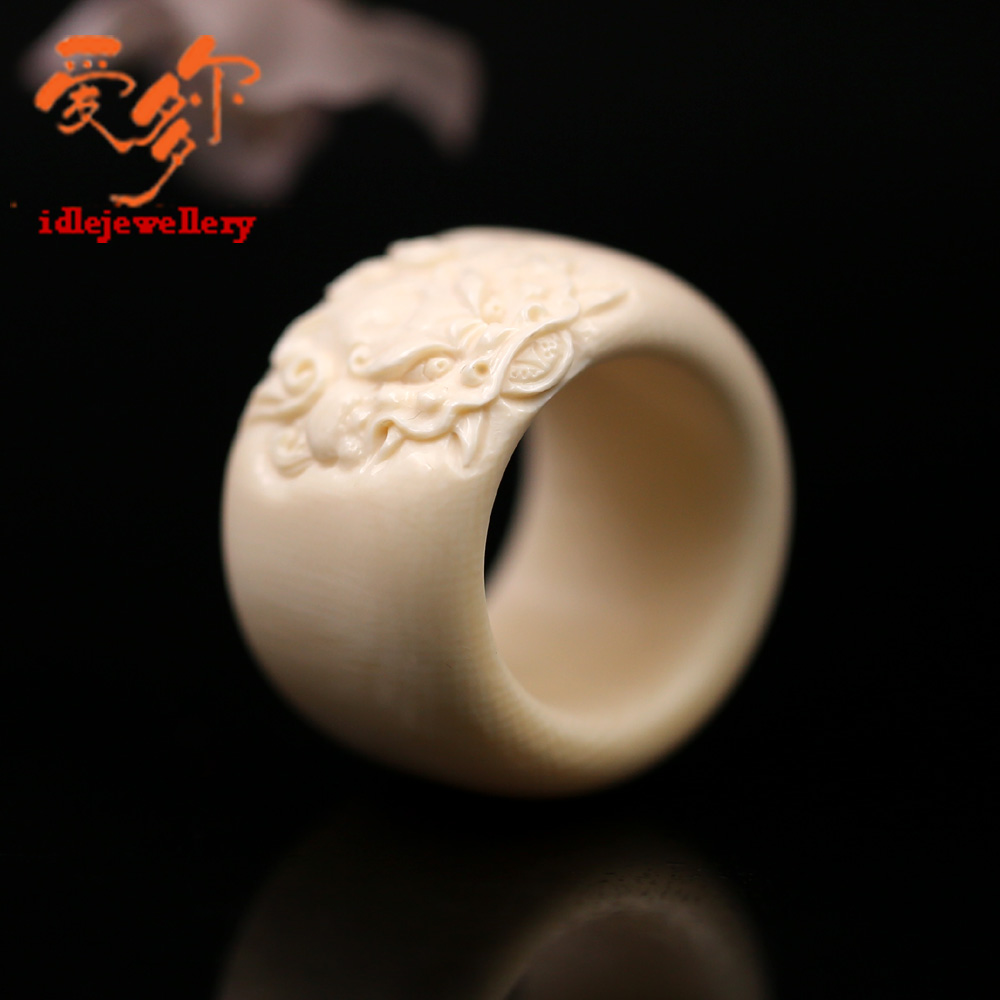 猛犸猛犸象象牙扳指保真指环精品冰料满纹长毛其他