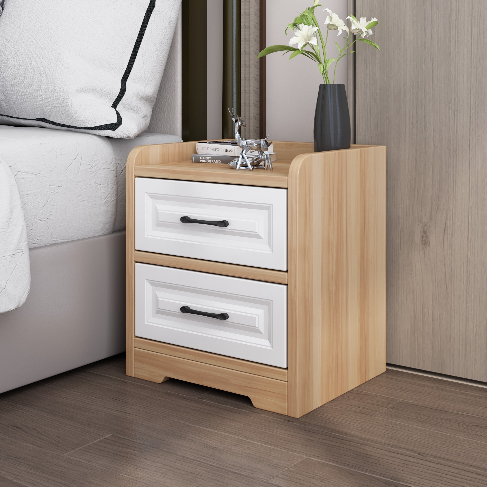 床头柜置物架简约现代轻奢床边柜小型收纳柜北欧风ins卧室小柜子