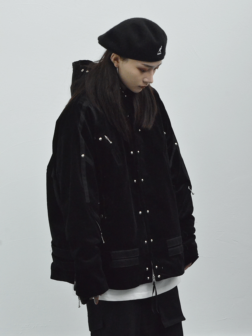 LIMPIDOCULUS(LIMS)20AW秋冬灯芯绒拼羊羔绒撞丁连帽织带口袋外套