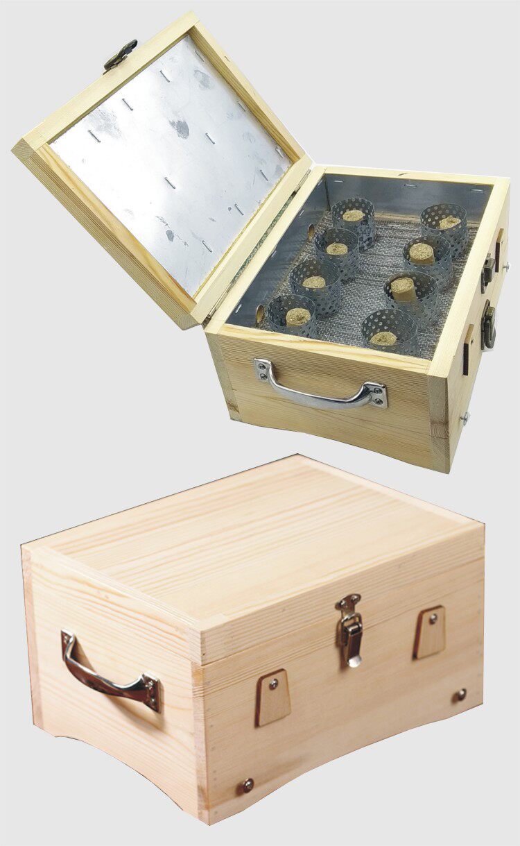 艾灸木质温灸腹部腰部温灸盒六柱木制隔姜姜艾灸按摩温熏调理器