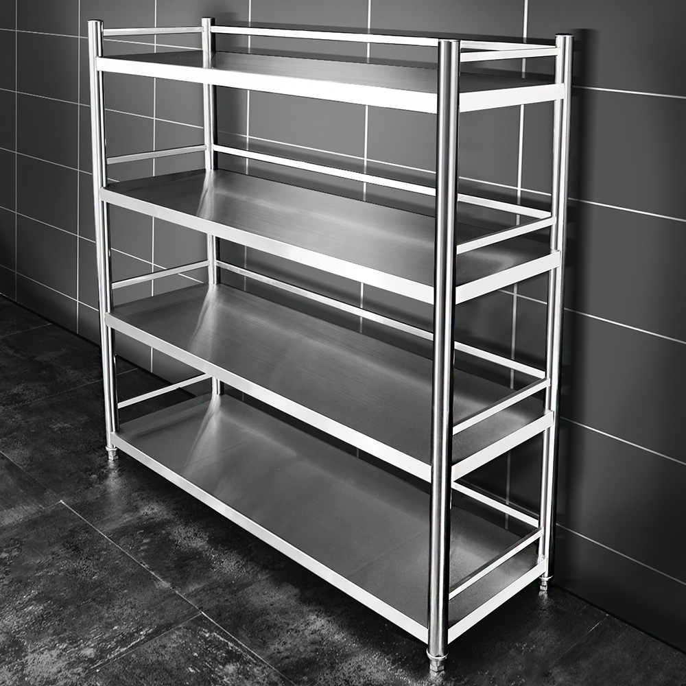 厨房置物架落地式多层不锈钢货架家用微波炉菜放锅架子厨房置物架