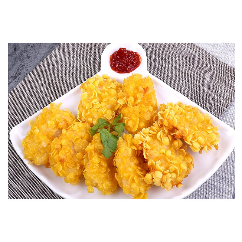 玉米片虾排半成品油炸小吃餐厅特色食材12kg30懒人虾类制品