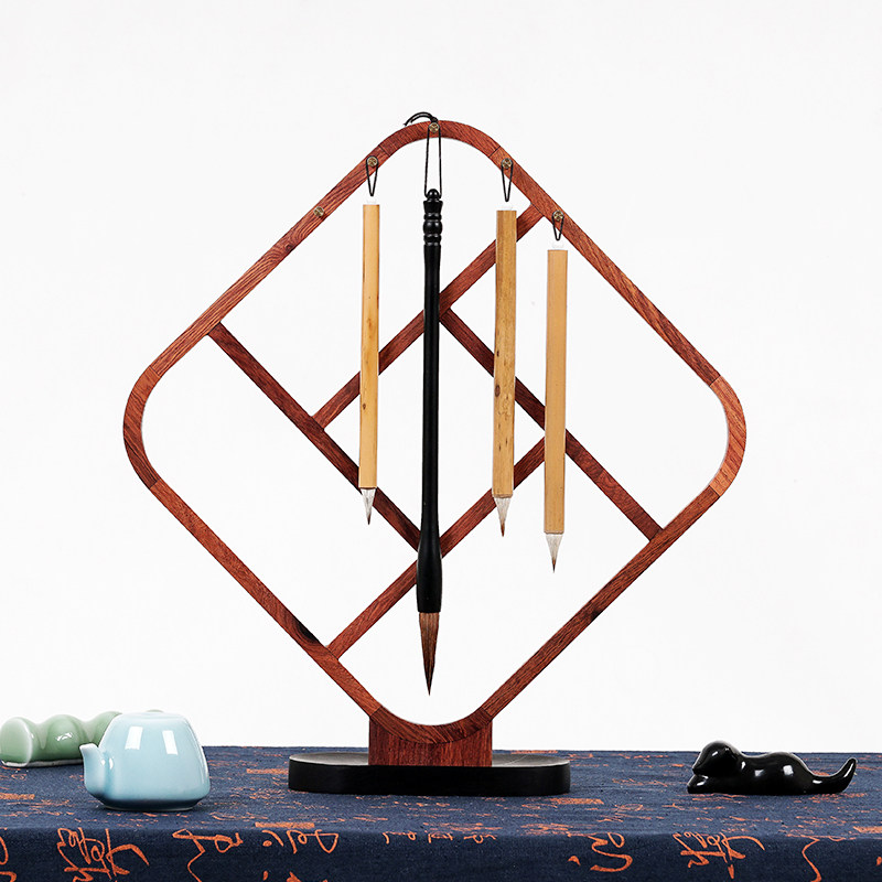 笔架毛笔御宝阁现代展示架摆件书房可拆卸文房四宝国风笔挂