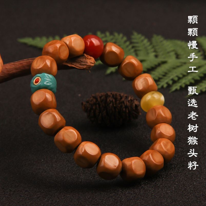 配饰款 收藏级猴头精工雕刻六方素珠款 收藏级猴头精工雕刻老型素珠款