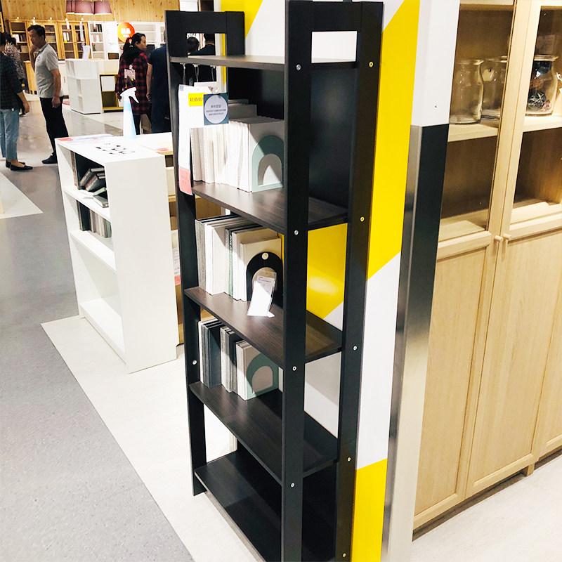 国内宜家代购莱瓦书架书柜褐色收纳置物架简约书架