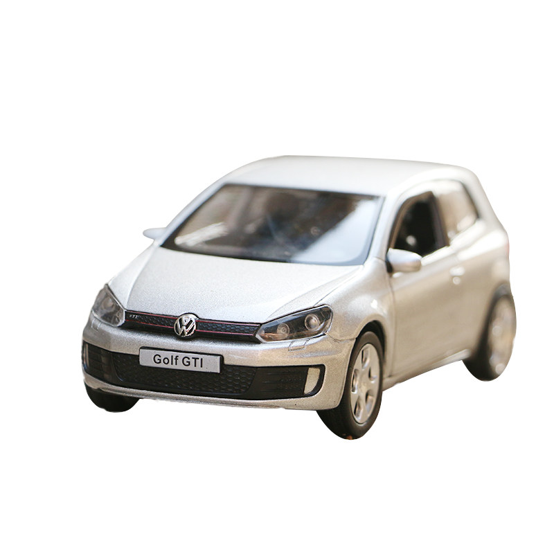 大众高尔夫gti仿真合金汽车模型男孩玩具生日礼物车模