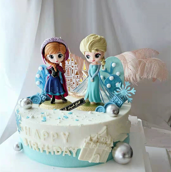 冰雪奇缘生日蛋糕烘焙模具装饰爱莎莎安娜艾莎娃娃娃娃