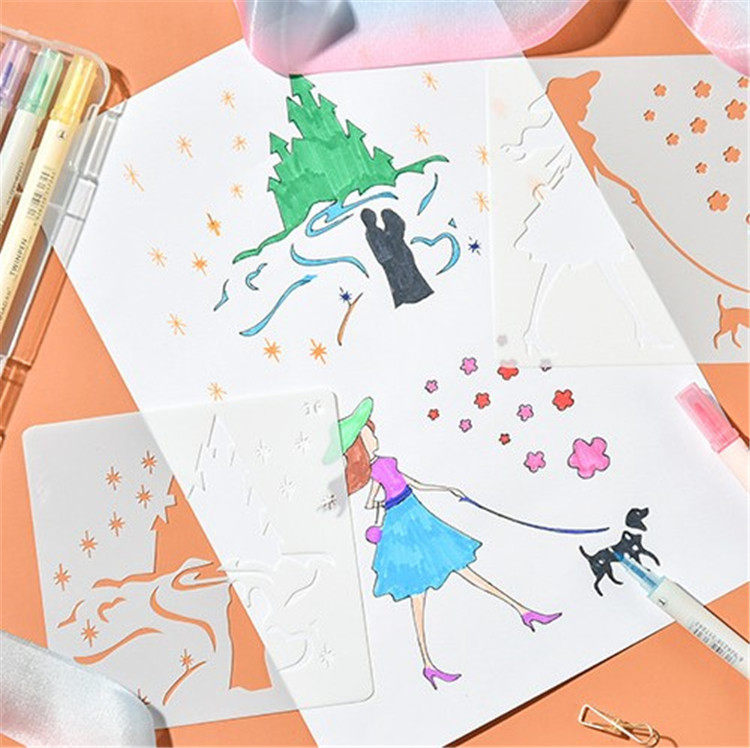 手帐手抄报相册diy绘画画图文字节日小学生儿童各类尺