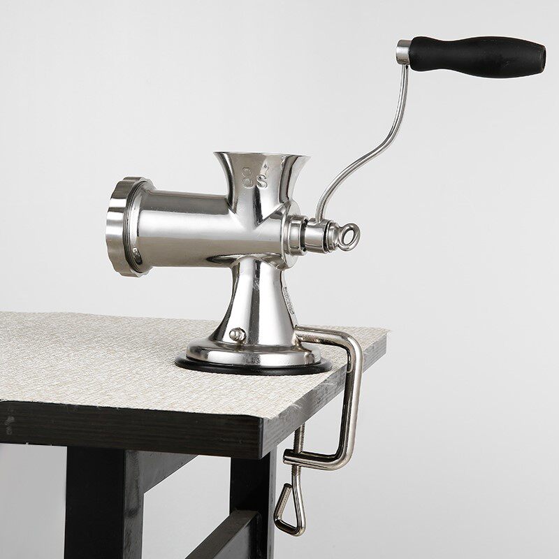 晶帆8s不锈钢手动绞肉机家用手摇碎肉机料理机绞馅绞肉机