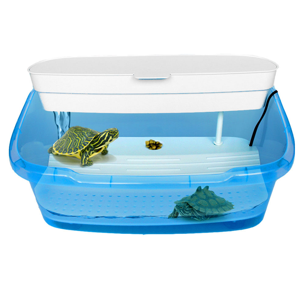 乌龟小乌龟缸带晒台大型养龟专用鱼缸巴西别墅鱼缸