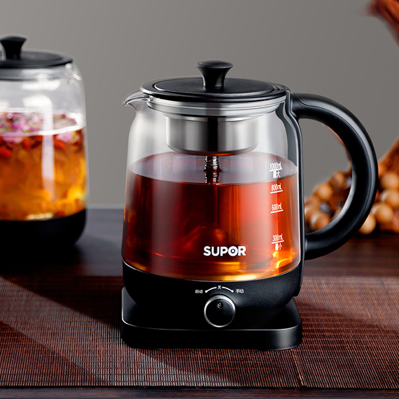 苏泊尔煮茶器家用多功能煮黑茶壶玻璃全自动养生壶蒸汽蒸茶泡茶壶