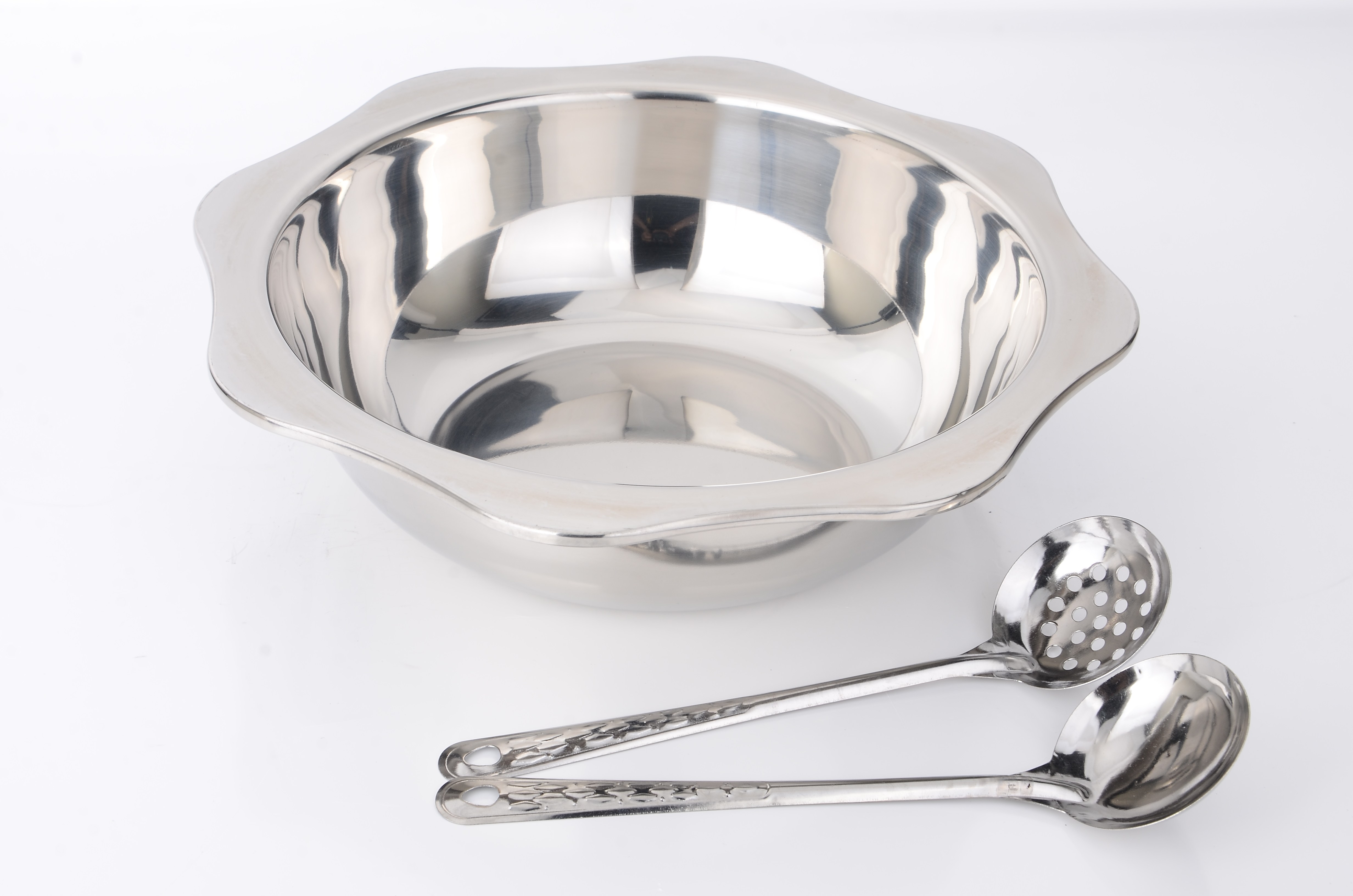 特价加厚不锈钢无磁火锅太阳八角盆深款浅款两款盆包汤锅