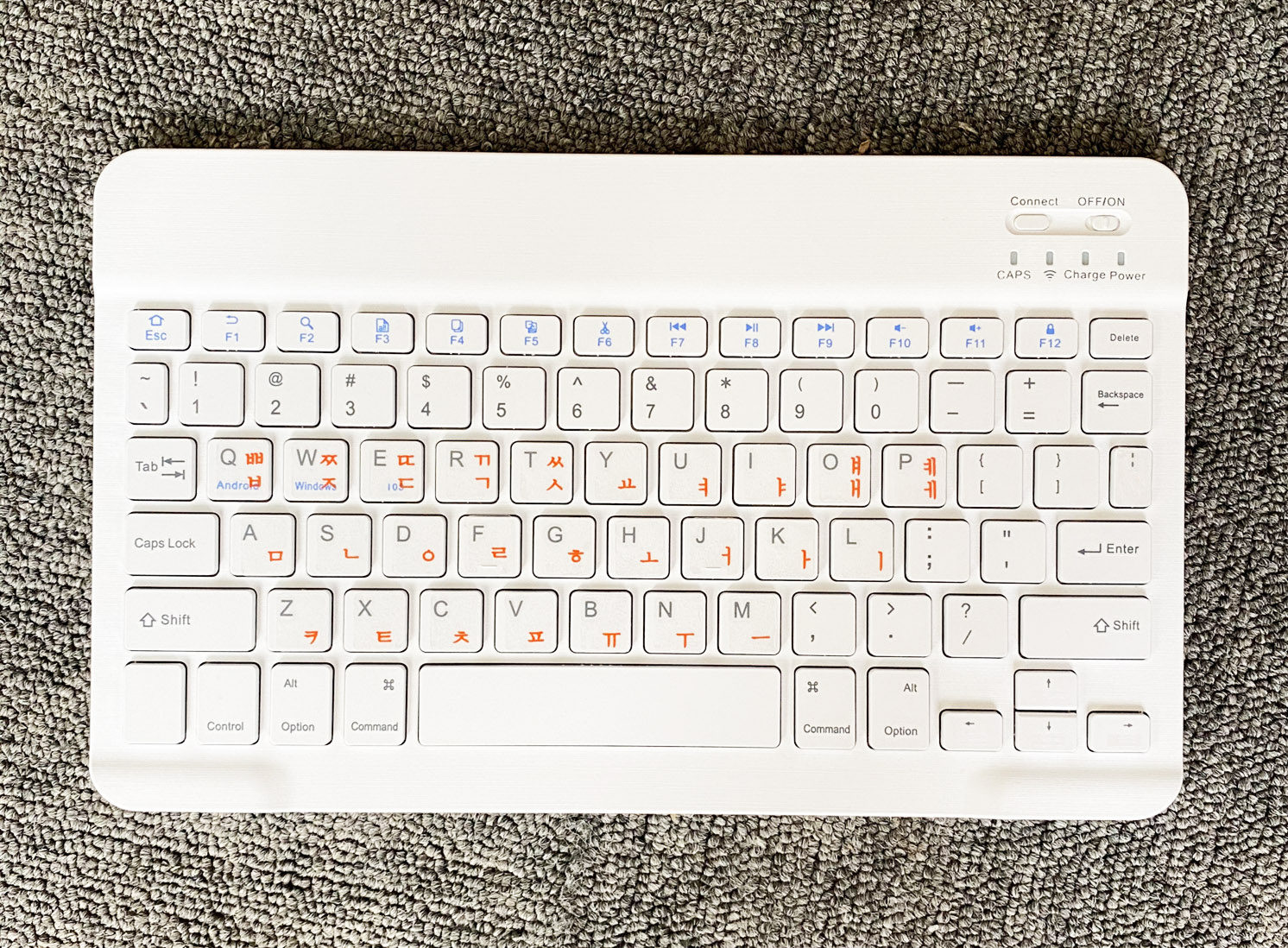 字母贴按键贴纸单个圆形韩语键盘贴韩文卡通可爱键盘膜笔记本台式