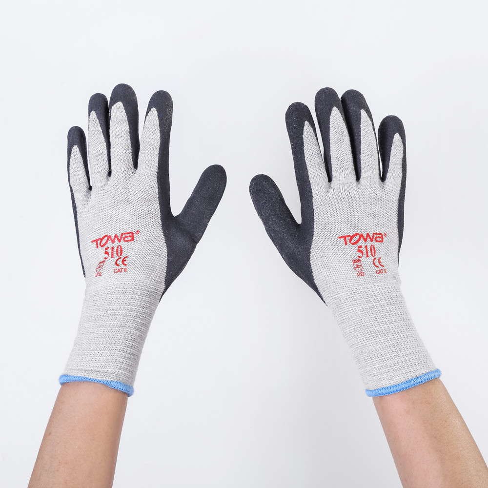 towa丁腈橡胶耐油手套防滑耐磨防油劳保工业机械加工防护手套