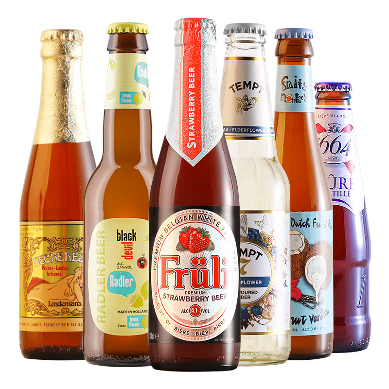 进口精酿水果果酒组合瑞可德林西打法国1664啤酒