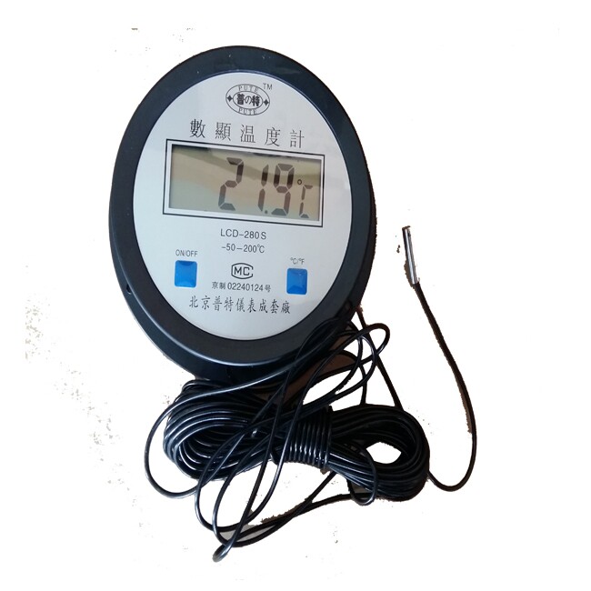 厂家直销电子数显温度计探头数字测温表工业锅炉浴室鱼塘防水包邮