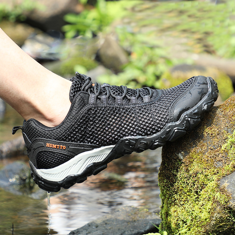 悍途登山鞋男夏季透气爬山鞋防滑网面户外徒步鞋轻便女运动男鞋