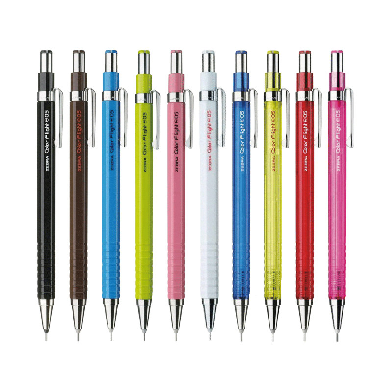 垫底辣妹 日本zebra斑马|ma53自动笔|六角0.5mm绘图铅笔/珊瑚粉