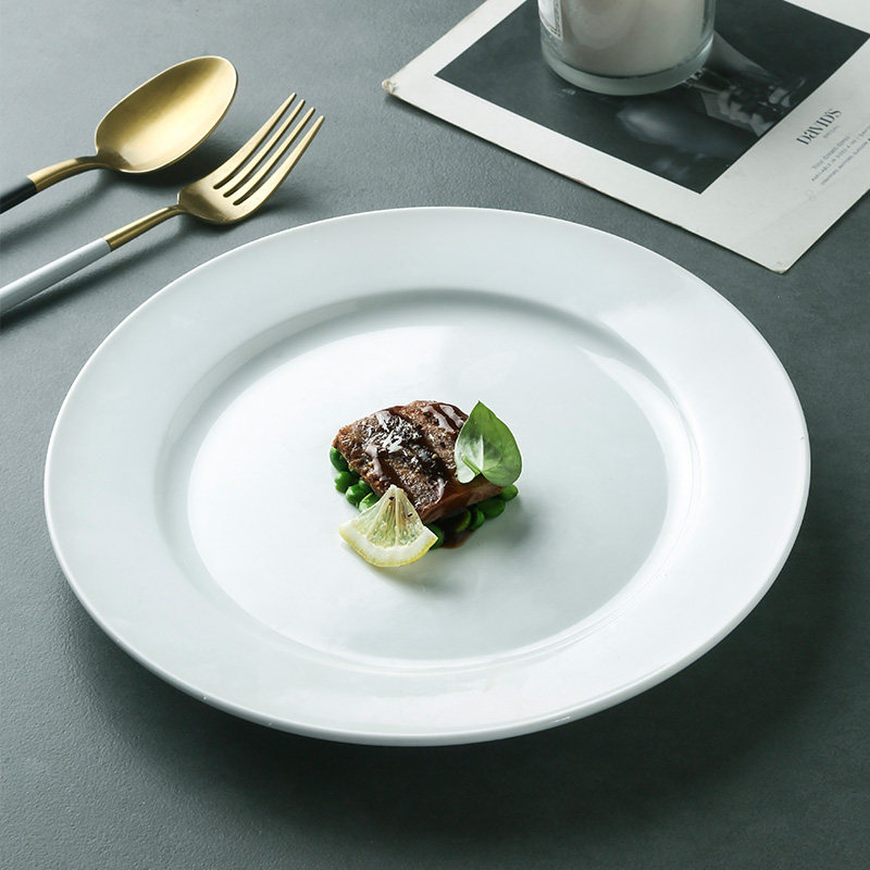 盘子餐盘2件创意餐具家用陶瓷大号西餐牛排盘