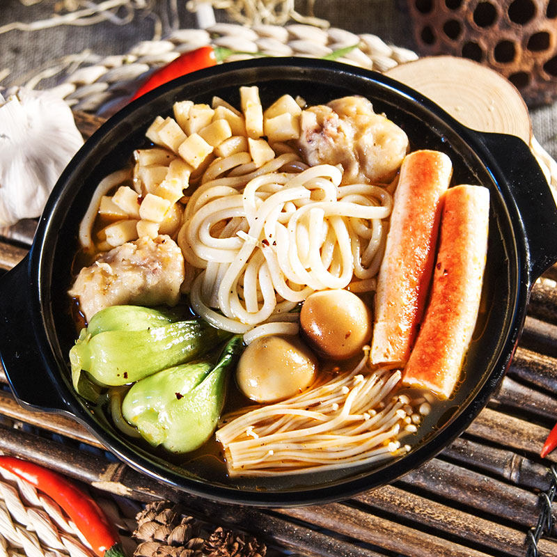 云南特产过桥米线 麻辣风味米线粉3包料 方便真空速食3袋装1050g