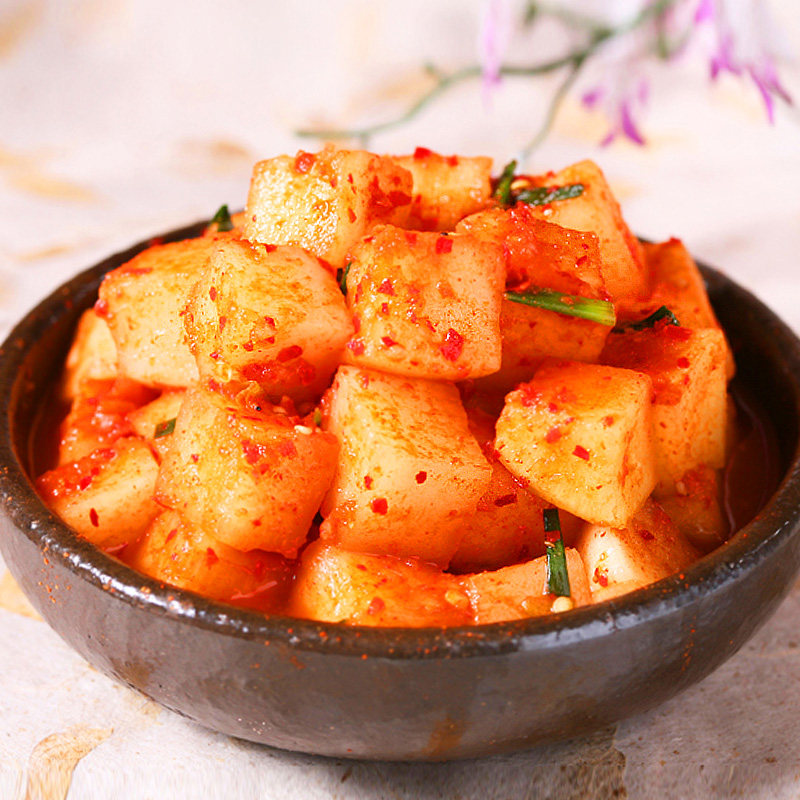 朴家酸辣萝卜块 韩国风味萝卜泡菜 手工腌制韩式 下饭小菜佐餐咸菜