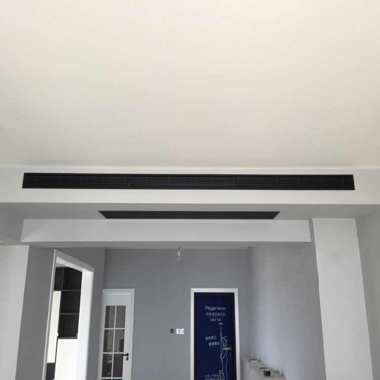 灰色加厚黑色定制中央空调百叶风口回进铝合金百叶窗室内新风系统