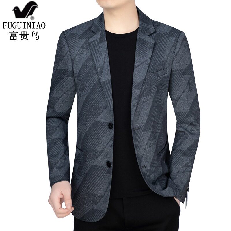 富贵鸟男装品牌企业2022新款春季潮流上衣高端西服