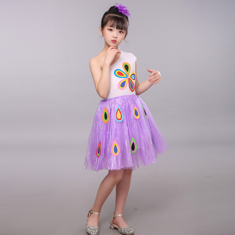 儿童环保服装幼儿园亲子时装秀diy手工创意女童儿童演出服