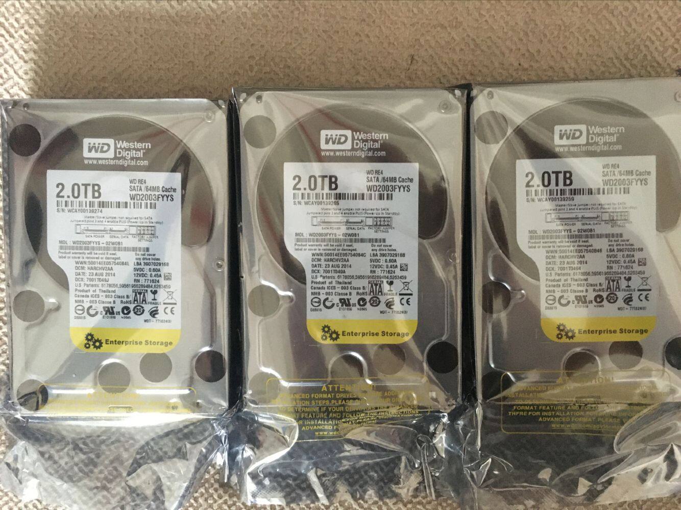 wd西数黑盘2tb机械硬盘2t电脑游戏台式机2000g串口7200转监控硬盘