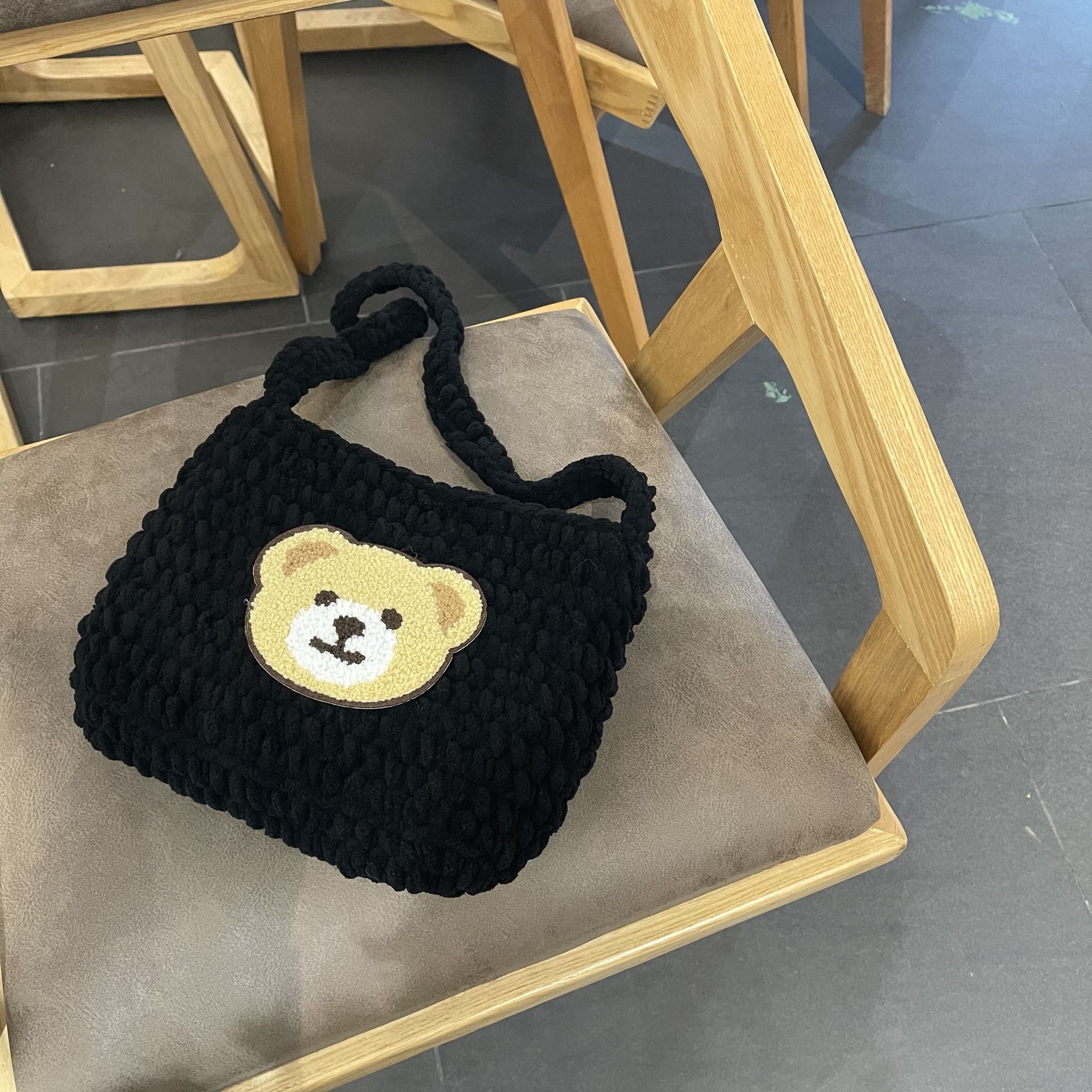 miss手工diy编织包包可爱小熊冰条针织钩针女士包袋