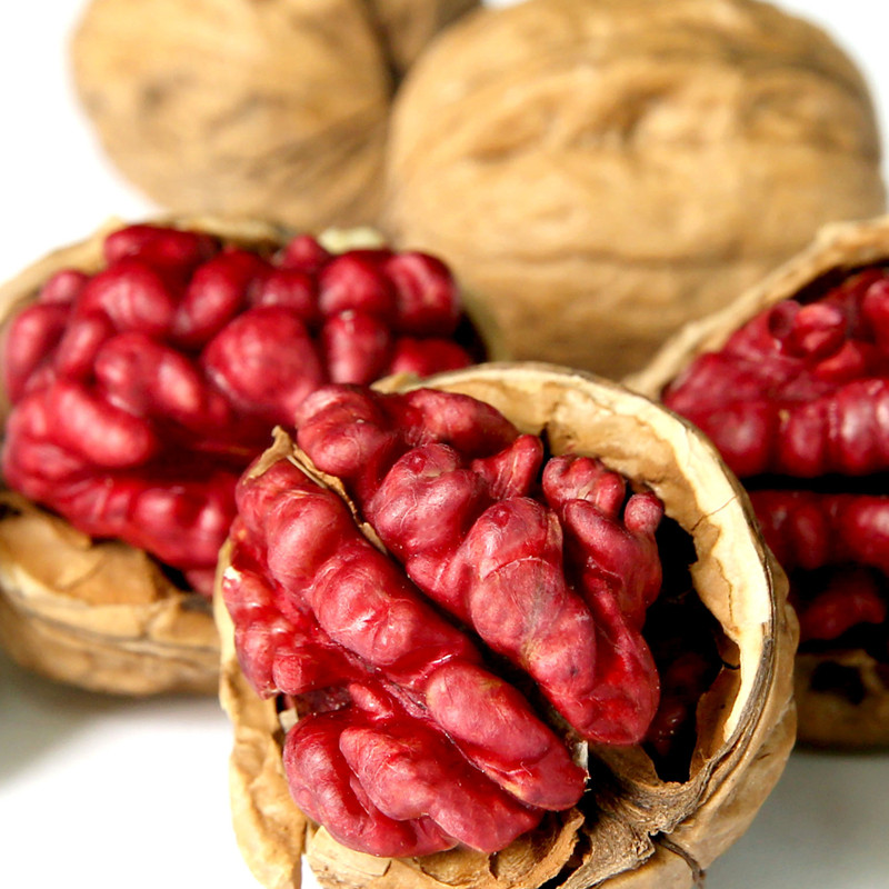 核桃红仁树苗美国红皮核桃树紫皮果树当年结果果树