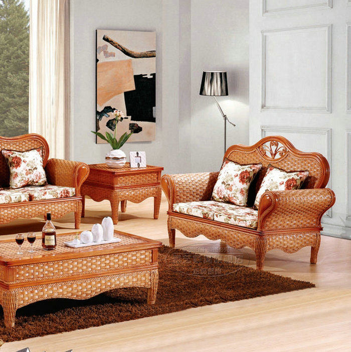 天然真藤沙发藤沙发客厅沙发藤制沙发藤编家用组合藤条竹藤家具