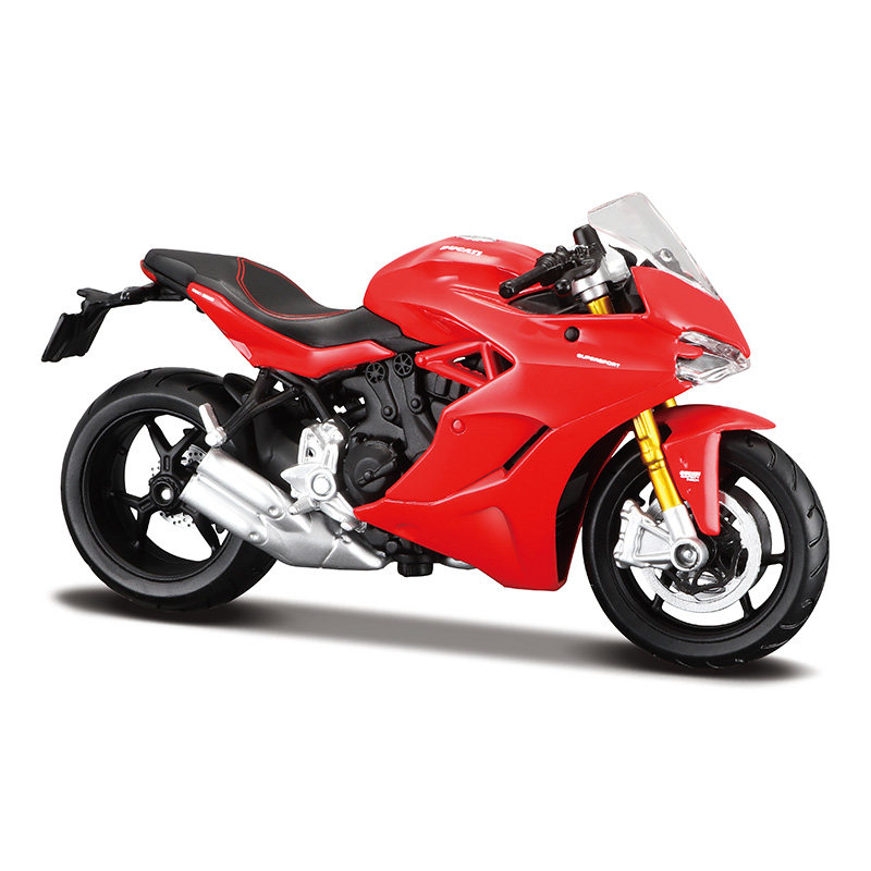 美驰图1:18摩托车模型礼品摆件川崎h2r杜卡迪696大魔鬼仿真模型