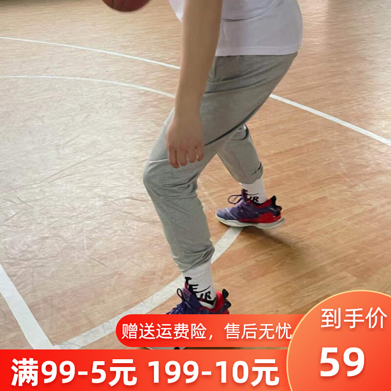 美式训练束脚裤男夏季宽松德鲁大叔长裤篮球速干纯色卫裤运动休闲