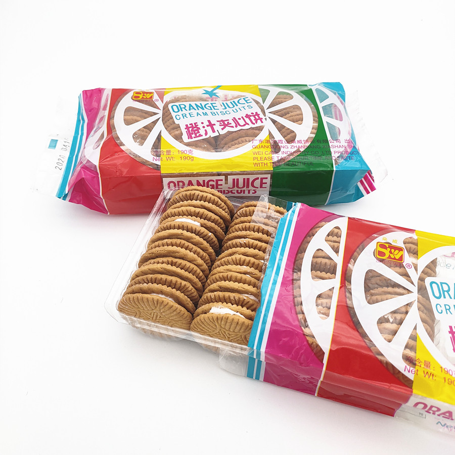 橙汁夹心饼干老牌子8090儿时怀旧零食湖北特产夹心饼干