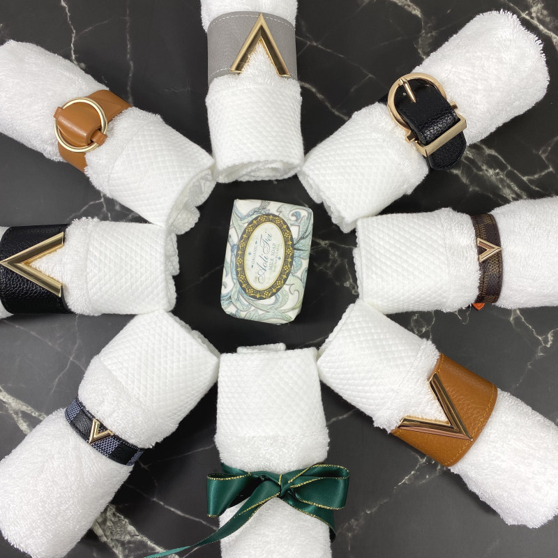 样板房卫生间毛巾扣软展厅洗手间浴室卫浴瓷砖装饰品摆件