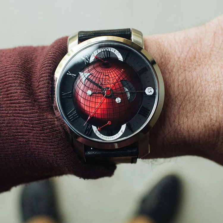 Xeric手表美国代购正品Atlasphere GMT 真皮创意限量版寰球石英表