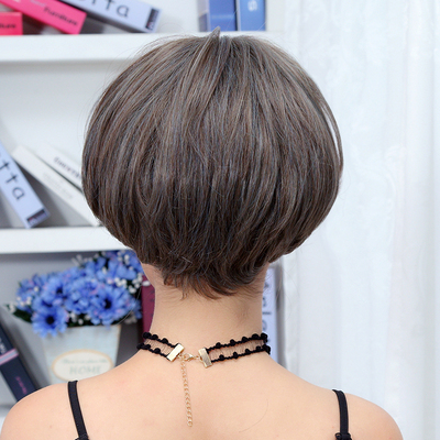 假发女短发bobo头内扣学生圆脸短卷发蓬松自然韩波波头狗啃式刘海