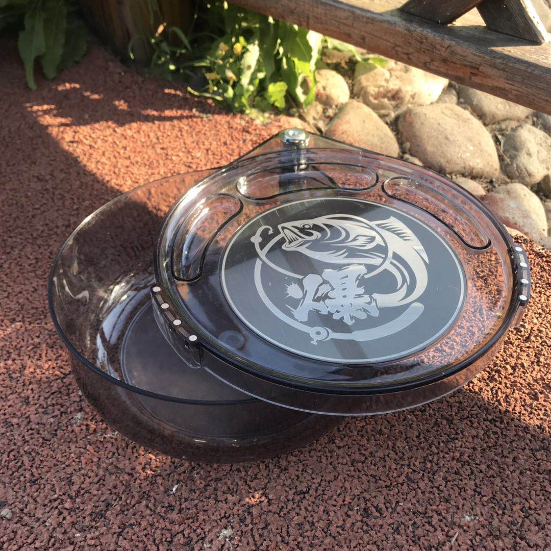 新款全磁散炮盆强磁拉饵盘黑坑超大号散泡盆竞技饵料盆双层开饵盆