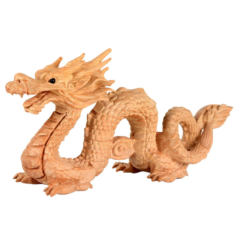 风水阁木雕家居龙形吉祥物木质雕龙龙青龙青龙龙摆件摆件