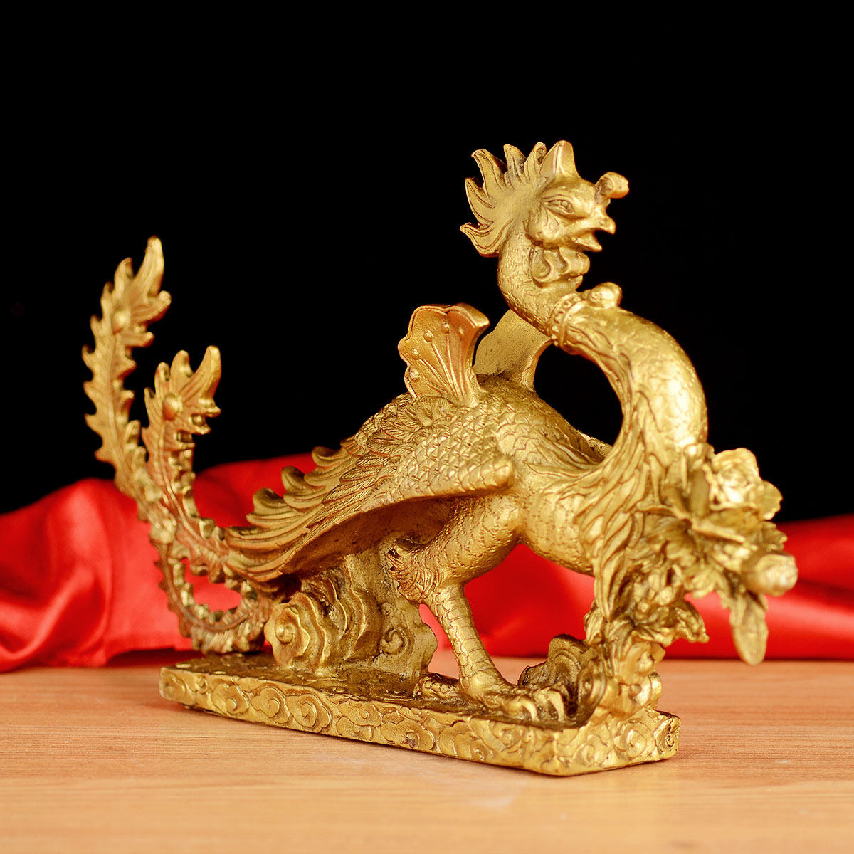 摆件风水阁全铜凤凰美满婚姻结婚结婚礼礼品家居风水摆件