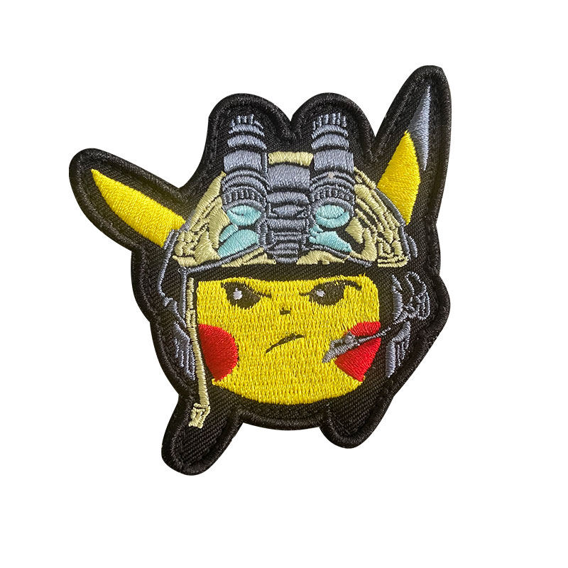 8090回忆魔术贴章神奇宝贝战术精灵士气刺绣皮卡丘贴章